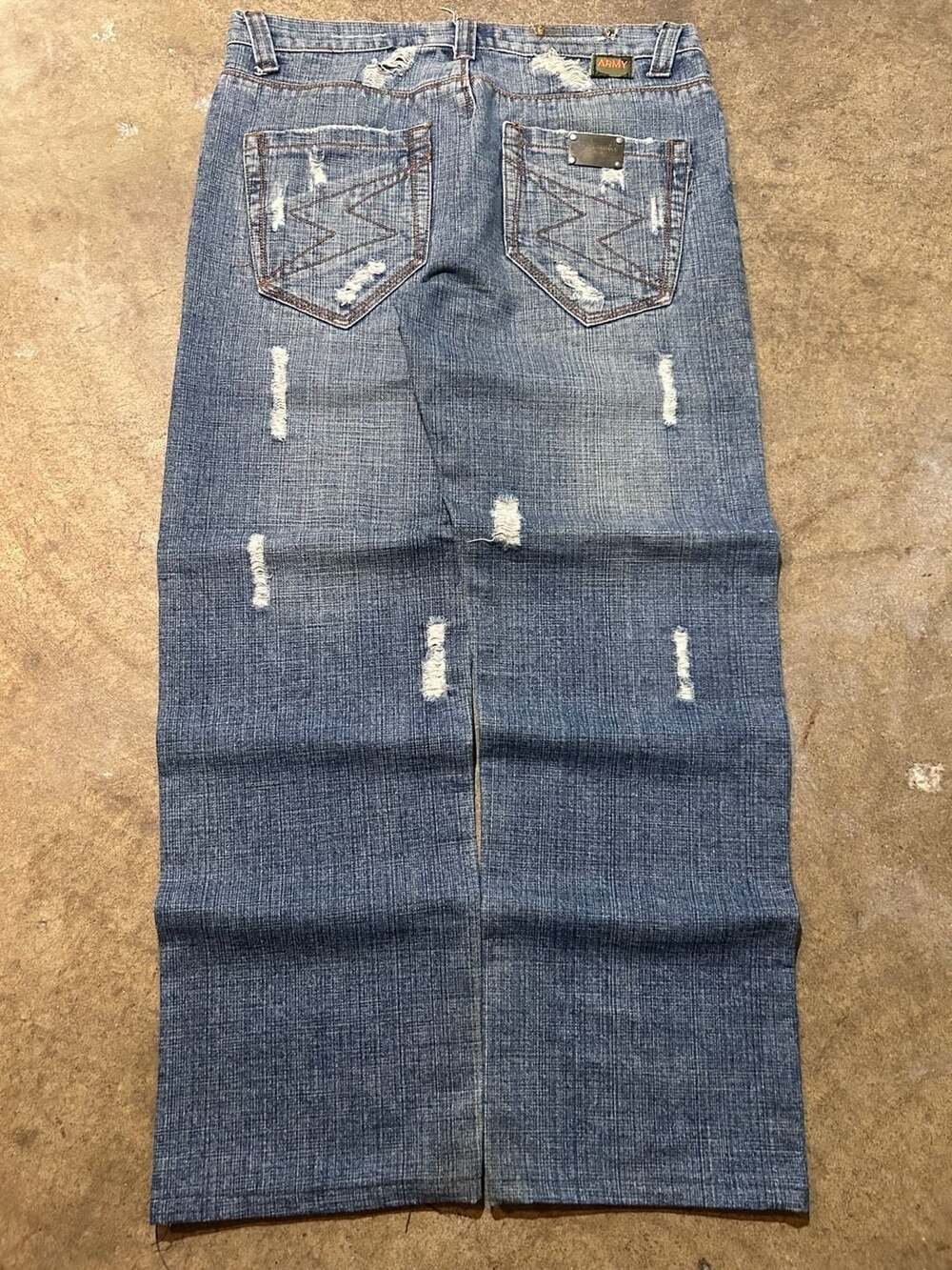 Vintage Dolce & Gabbana Distressed “Military” Denim Jeans